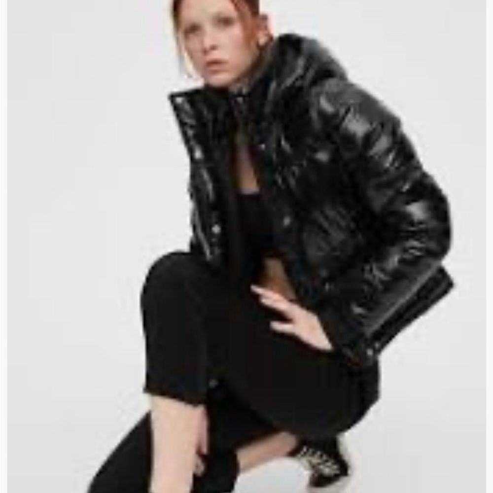 NWOT Upcycled Cropped Midweight Puffer Jacket Size L
